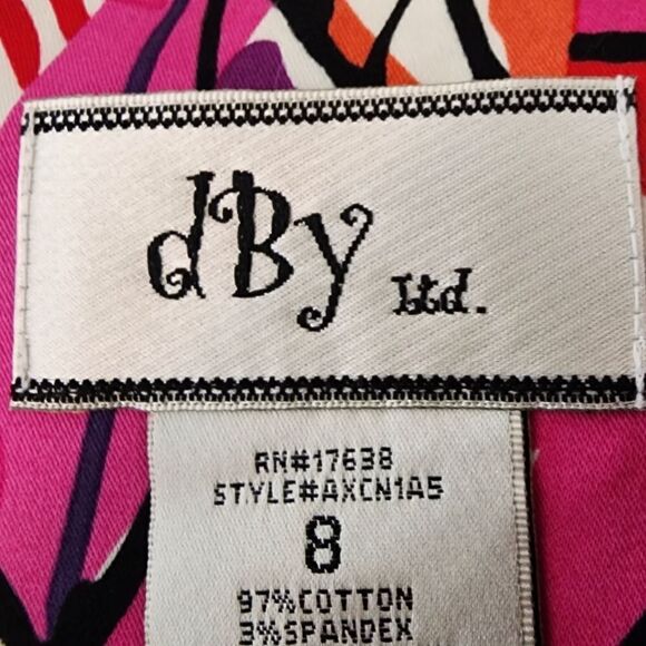 D By Limited Women’s Sleeveless Splice Neck Faux Wrap Floral Midi Dress Size 8 - Picture 6 of 7